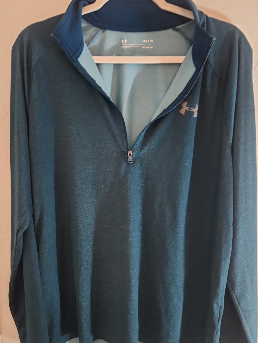 Under Armour Men’s Teal Blue Quarter-Zip Performance Pullover